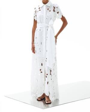 NEW LACE THE LABEL anafi maxi dress in white